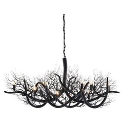 The Moderns Oval Chandelier,  Finition noire mate, collection Desert Wind