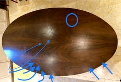 Modern Oval Cherner Dining Table, Classic Walnut Cherner Chair Company