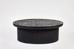 Modern Oval Findley Coffee Table in Ebony on Oak Finish by Martin & Brockett