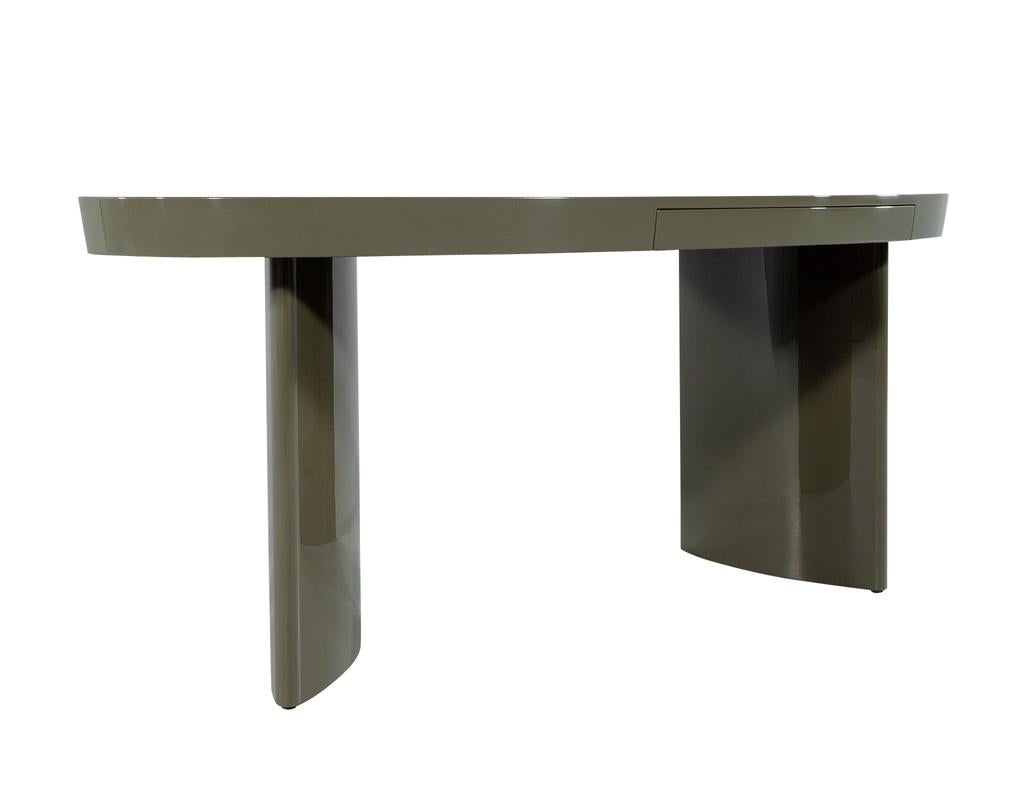 Modern Oval Green Cadence Writing Desk by Century Furniture 3