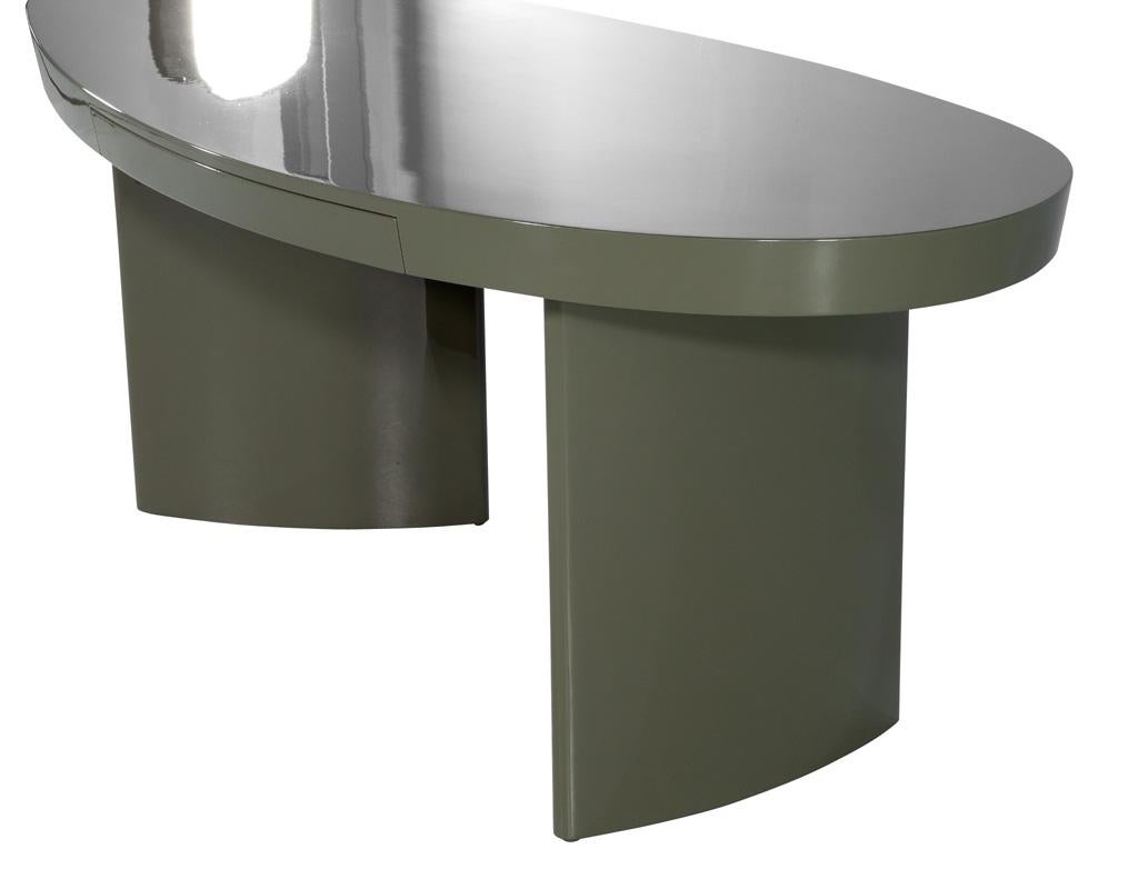 Modern Oval Green Cadence Writing Desk by Century Furniture 6