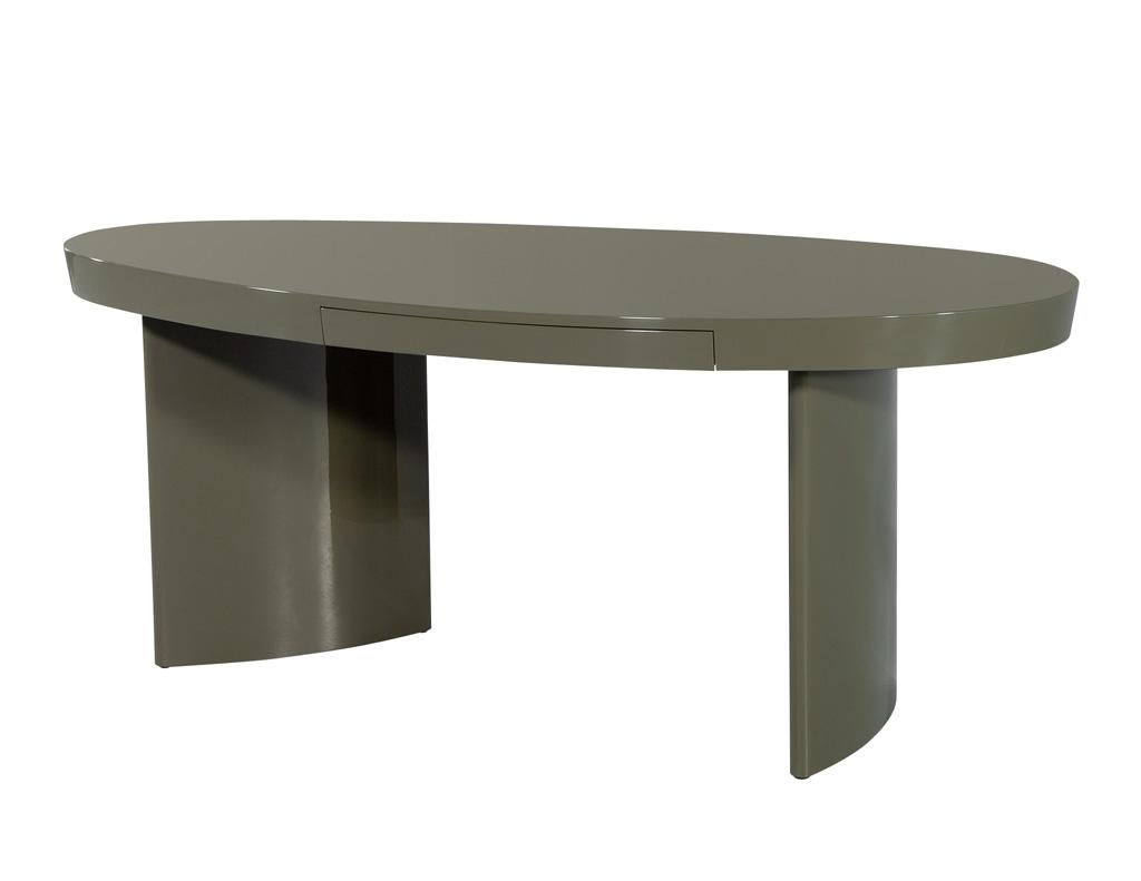 Modern Oval Green Cadence Writing Desk by Century Furniture 7