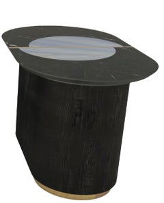 Modern Oval Table Semi precious stone-BLUE ONYX/MARBLECircles and Stones