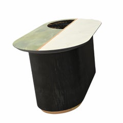 Modern Oval Table Semi precious stone-GREEN ONYX/MARBLECircles and Stones