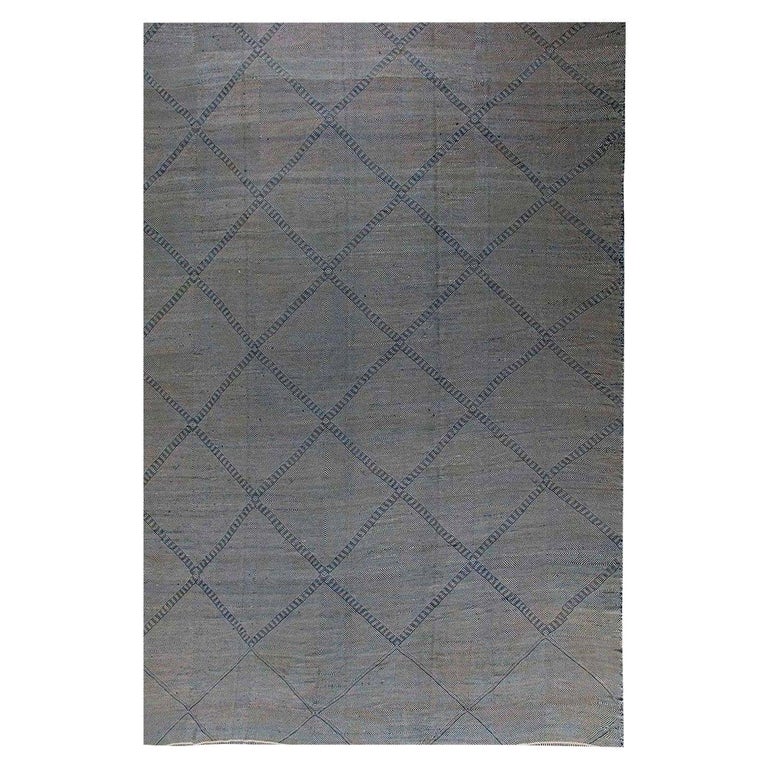 Modern Oversized Blue and Gray Deux Diamond Rug by Doris Leslie Blau ...
