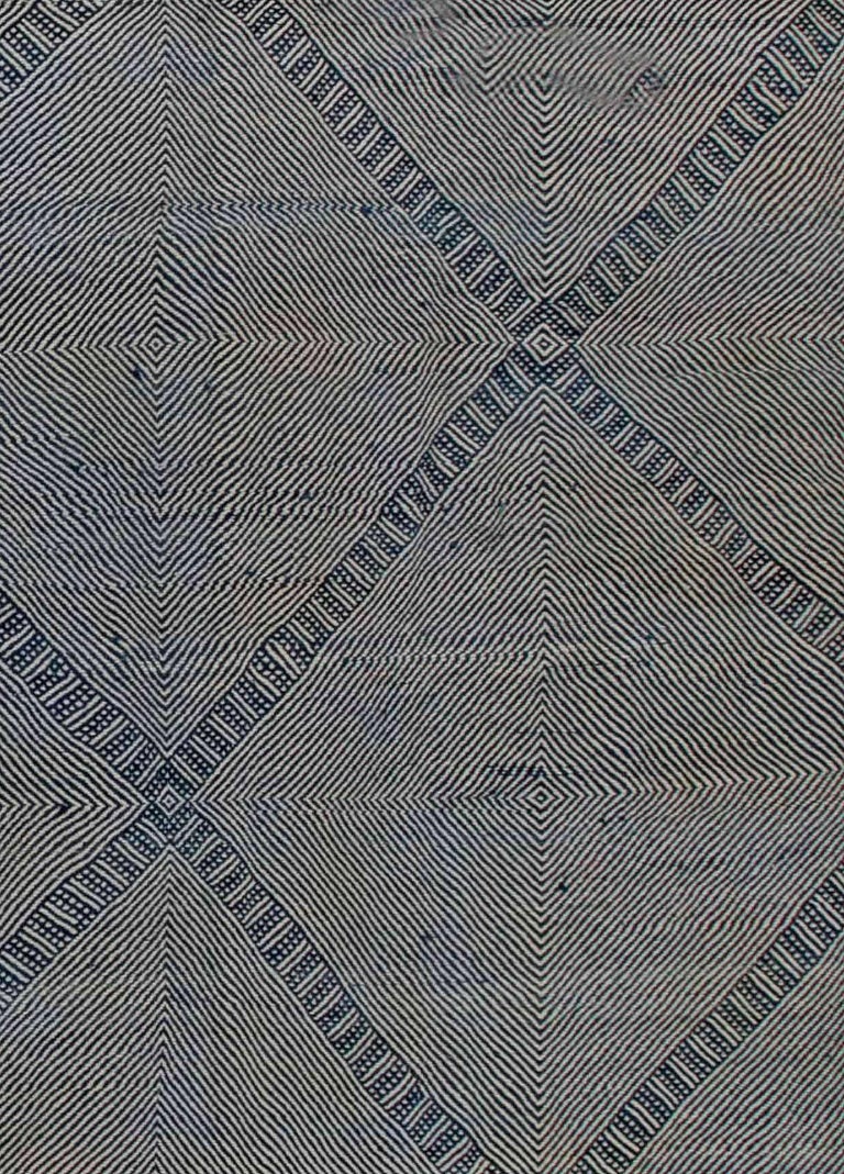 Modern Oversized Blue and Grey Deux Diamond Rug by Doris Leslie Blau ...