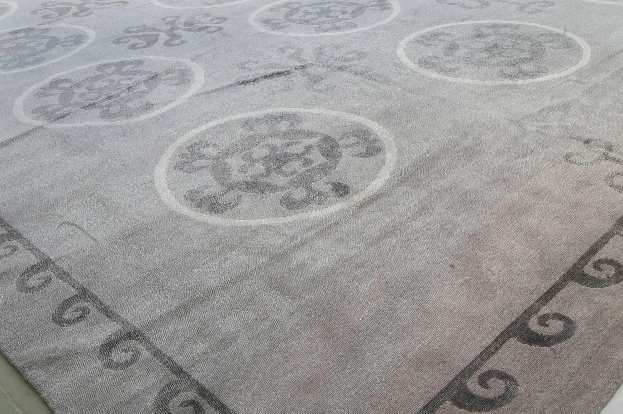 Contemporary Modern Oversized European-Inspired Hand-Knotted Tibetan Rug by Doris Leslie Blau For Sale