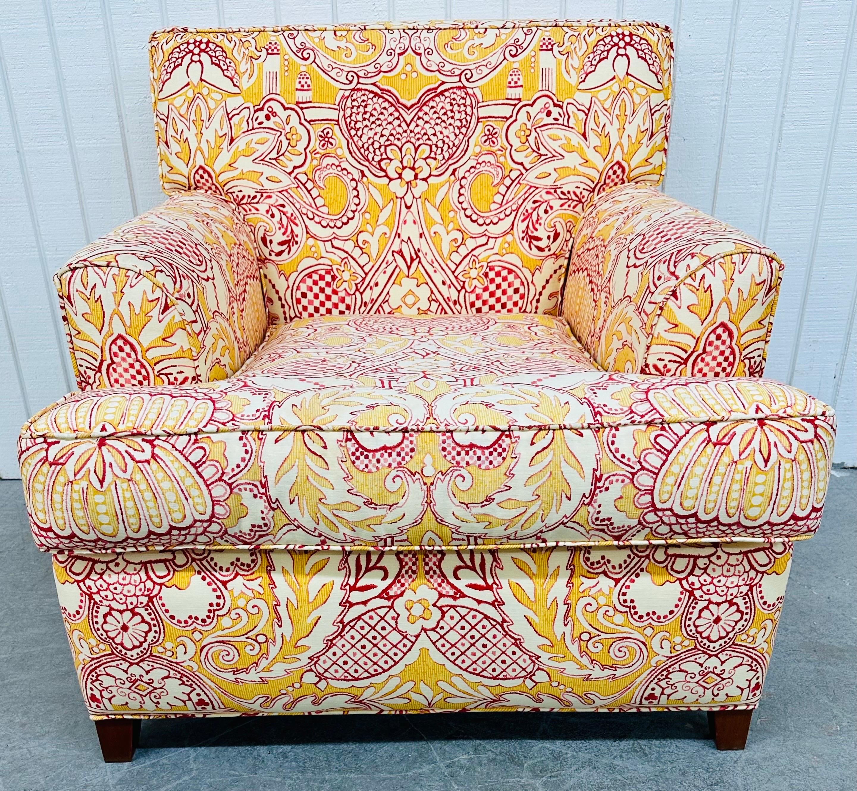oversized floral chair