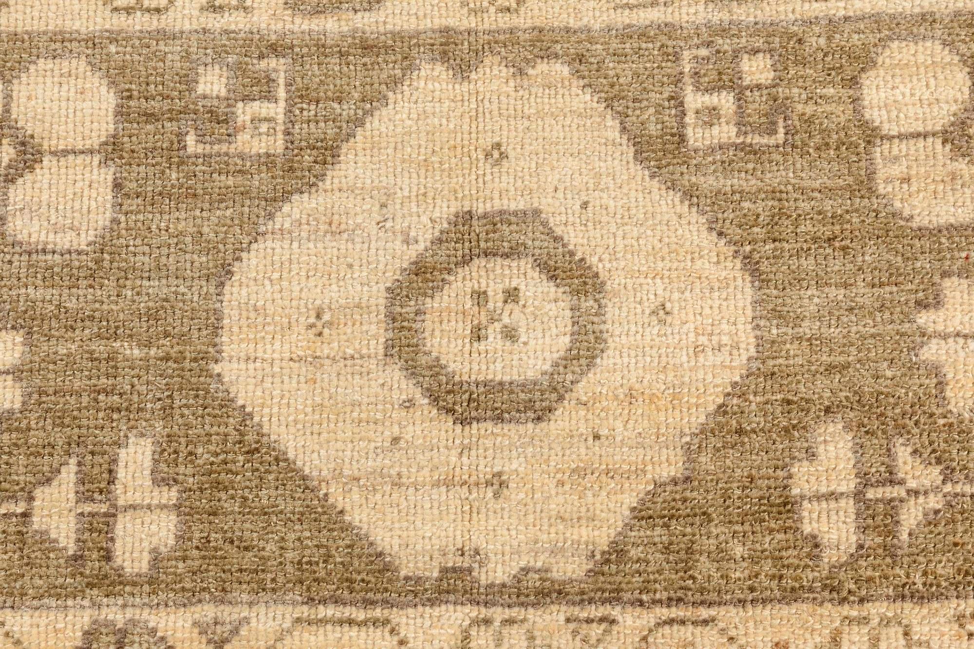 Modern Oversized Oushak Style Handmade Wool Rug in Neutral Tones by Doris Leslie Blau
Size: 18'3
