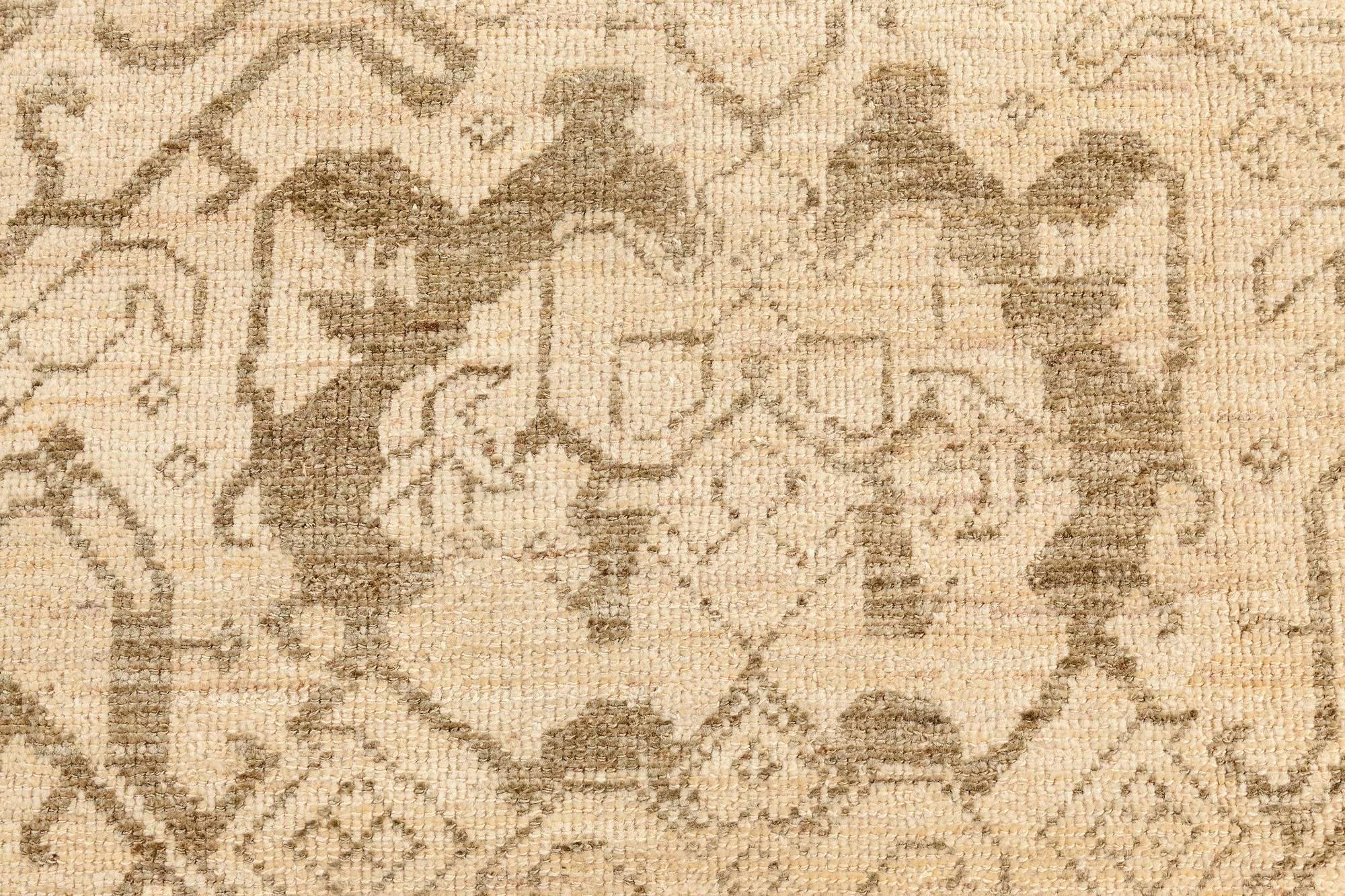 Turkish Modern Oversized Oushak Style Rug in Neutral Tones by Doris Leslie Blau For Sale
