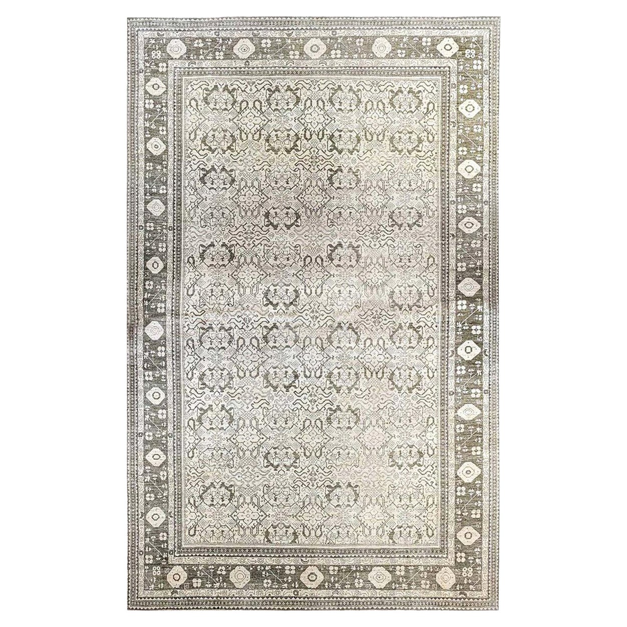 Modern Oversized Oushak Style Rug in Neutral Tones by Doris Leslie Blau For Sale