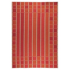 Modern Oversized Swedish Style Red Flat-Weave Rug by Doris Leslie Blau