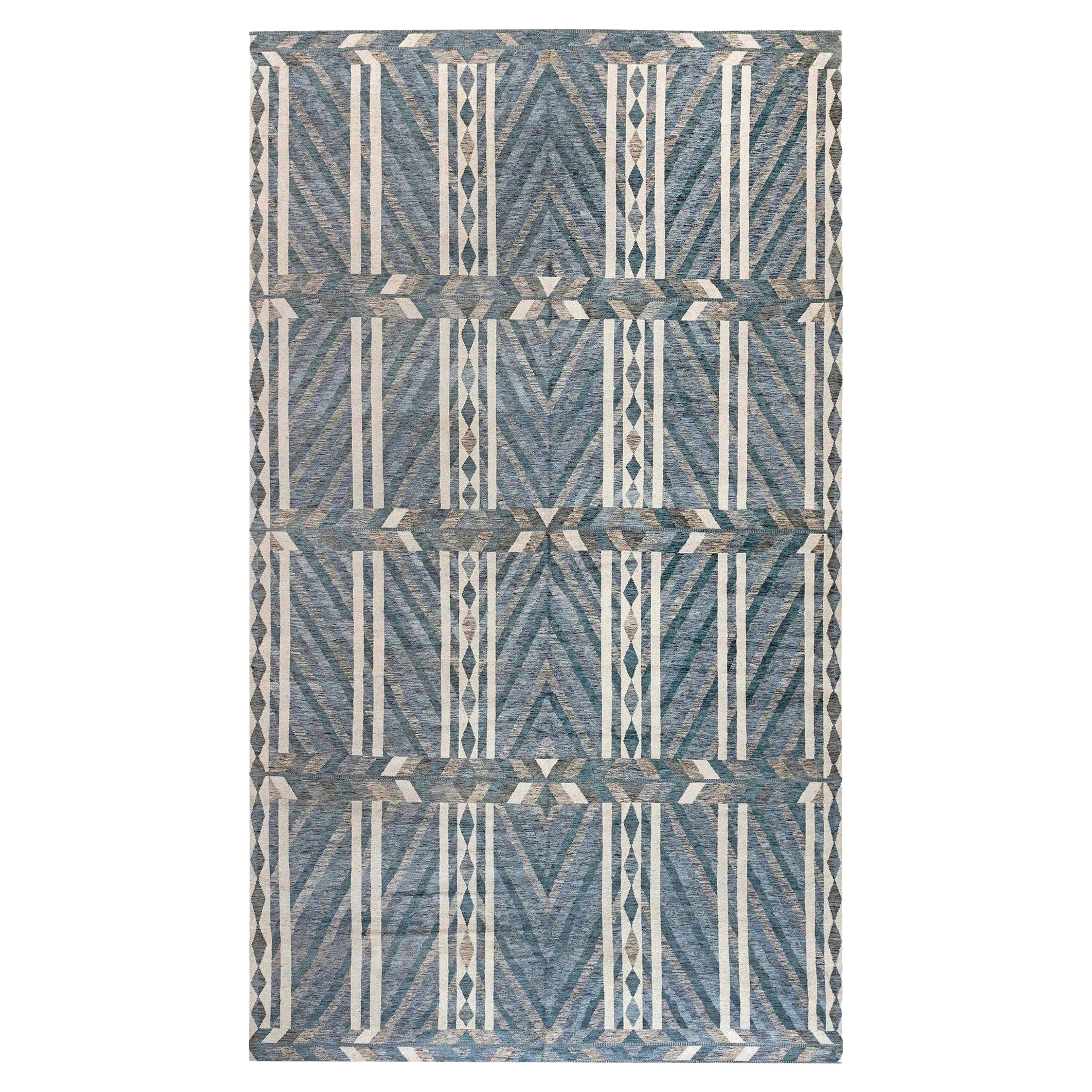 Modern Oversized Swedish Style Wool Rug by Doris Leslie Blau For Sale