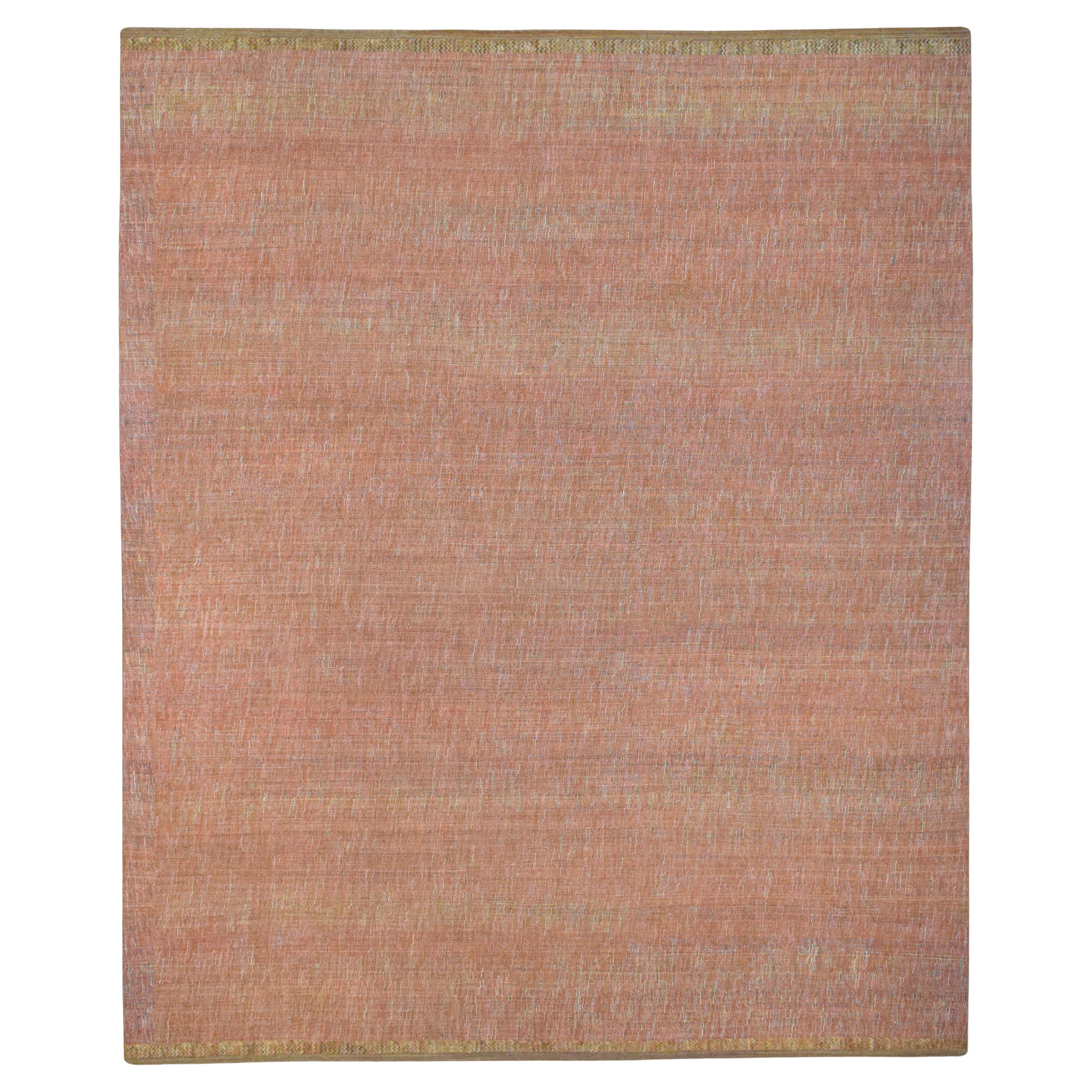 Modern Oversized Terracotta Wool Rug 17'1''x17'2''