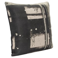 Modern Painted Canvas Decorative Pillow with Kelly Wearstler Fabric