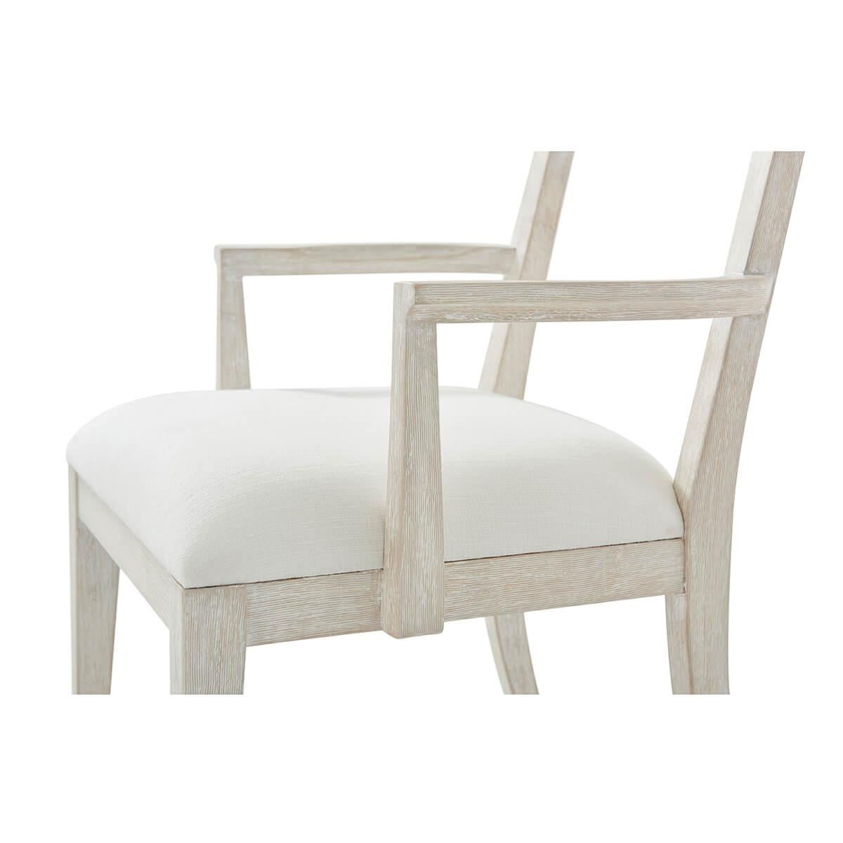 Modern Painted Dining Arm Chair For Sale 1