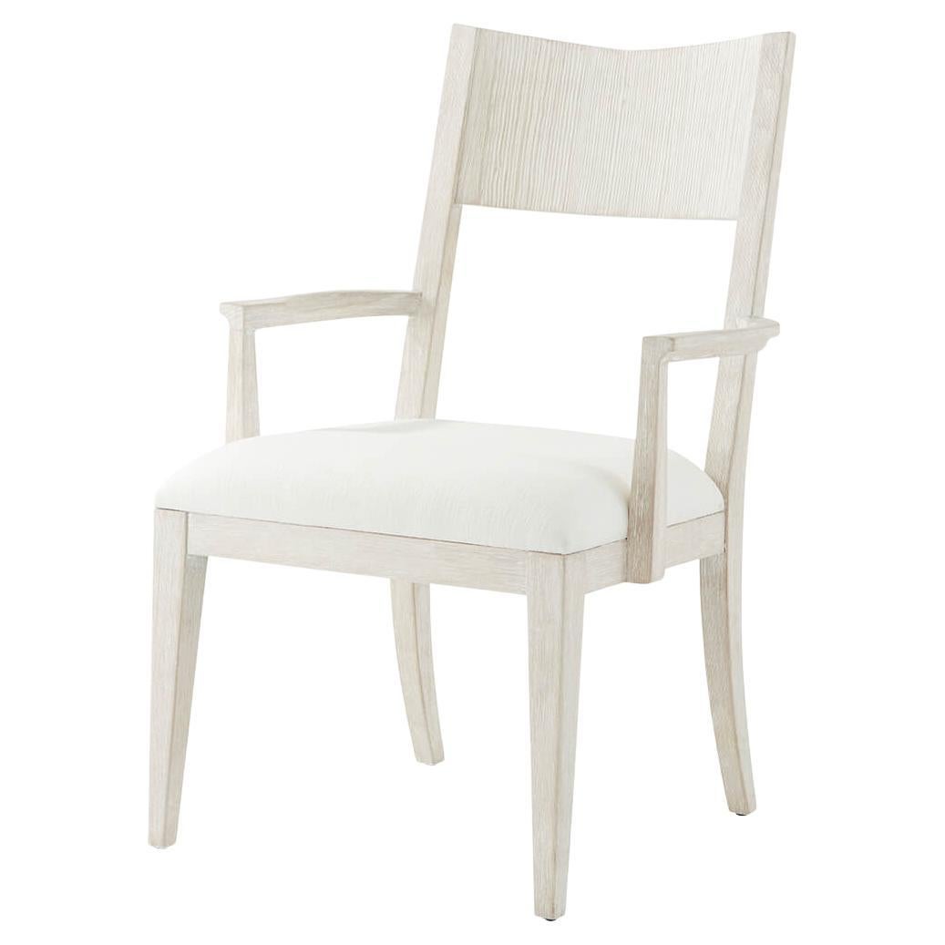 Modern Painted Dining Arm Chair For Sale