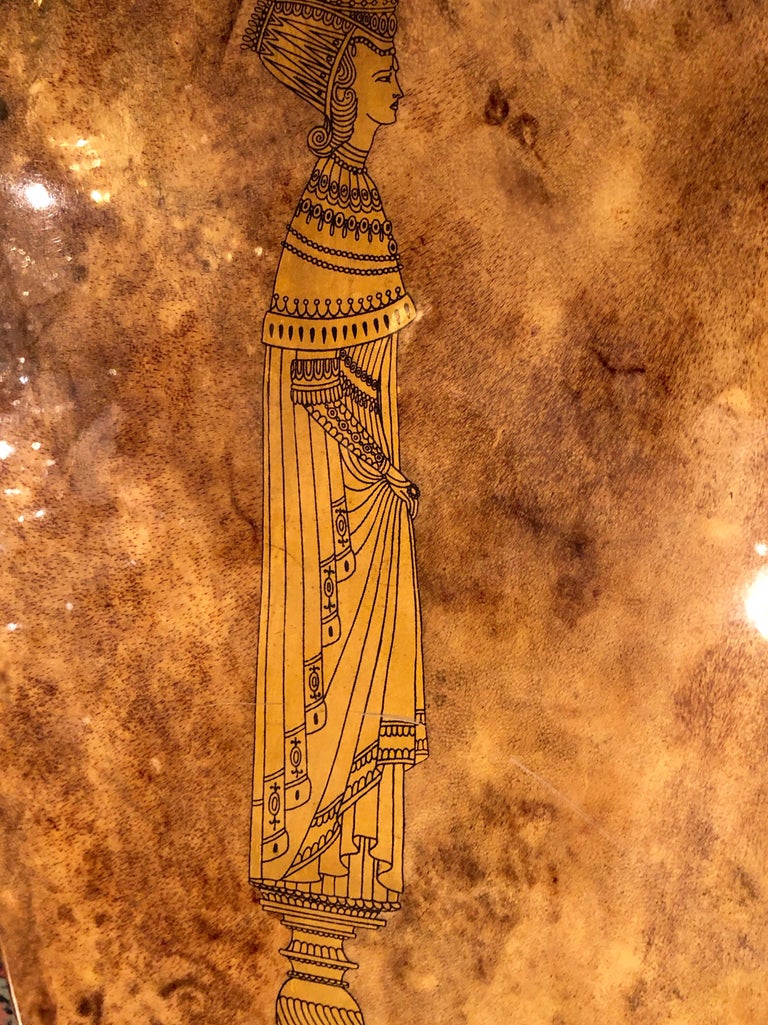 Modern Painted Oval Coffee Table For Sale at 1stDibs