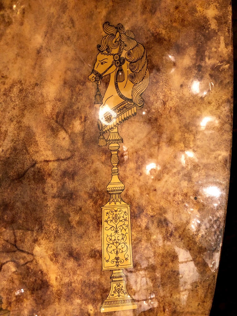 Modern Painted Oval Coffee Table For Sale at 1stDibs