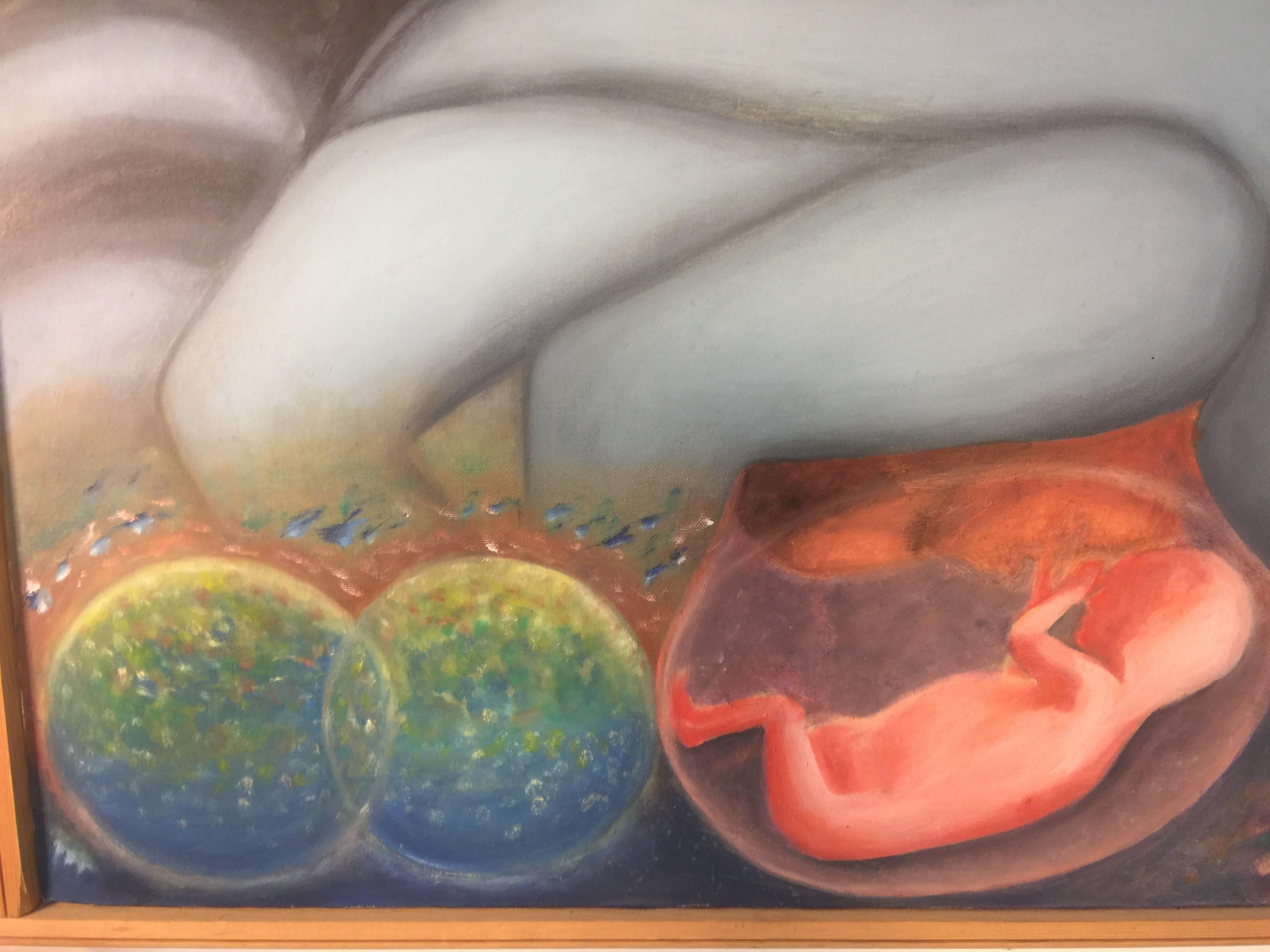 baby in womb painting