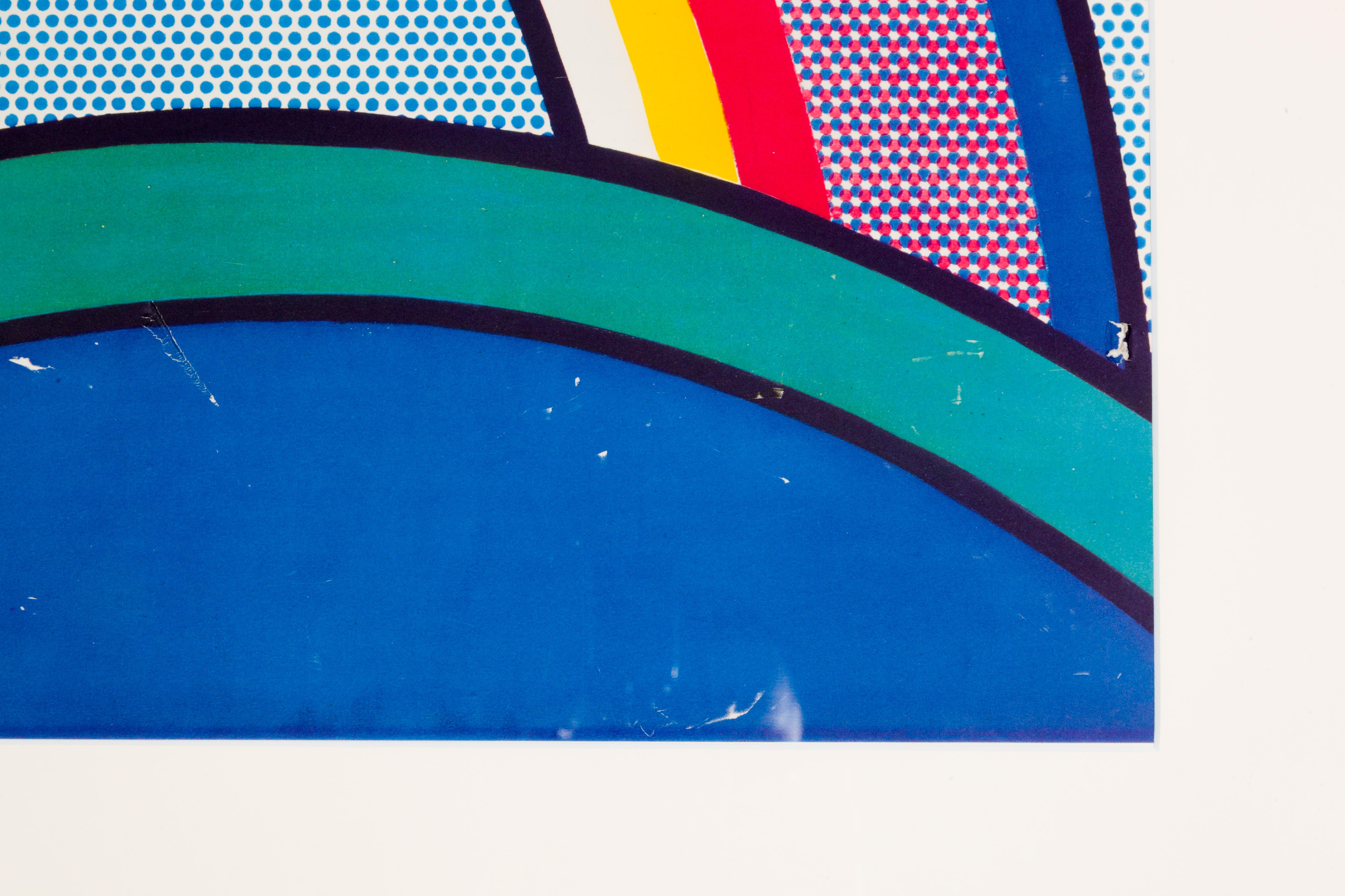 1970's  „Modern-Gemälde von Sonnenstrahlen“  Siebdruck nach Roy Lichtenstein  im Zustand „Starke Gebrauchsspuren“ im Angebot in New York, NY