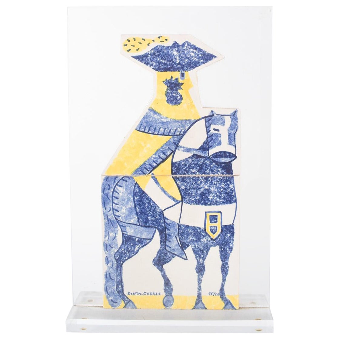 Modern Painting Sculpture by Luís Pinto Coelho in Tile For Sale