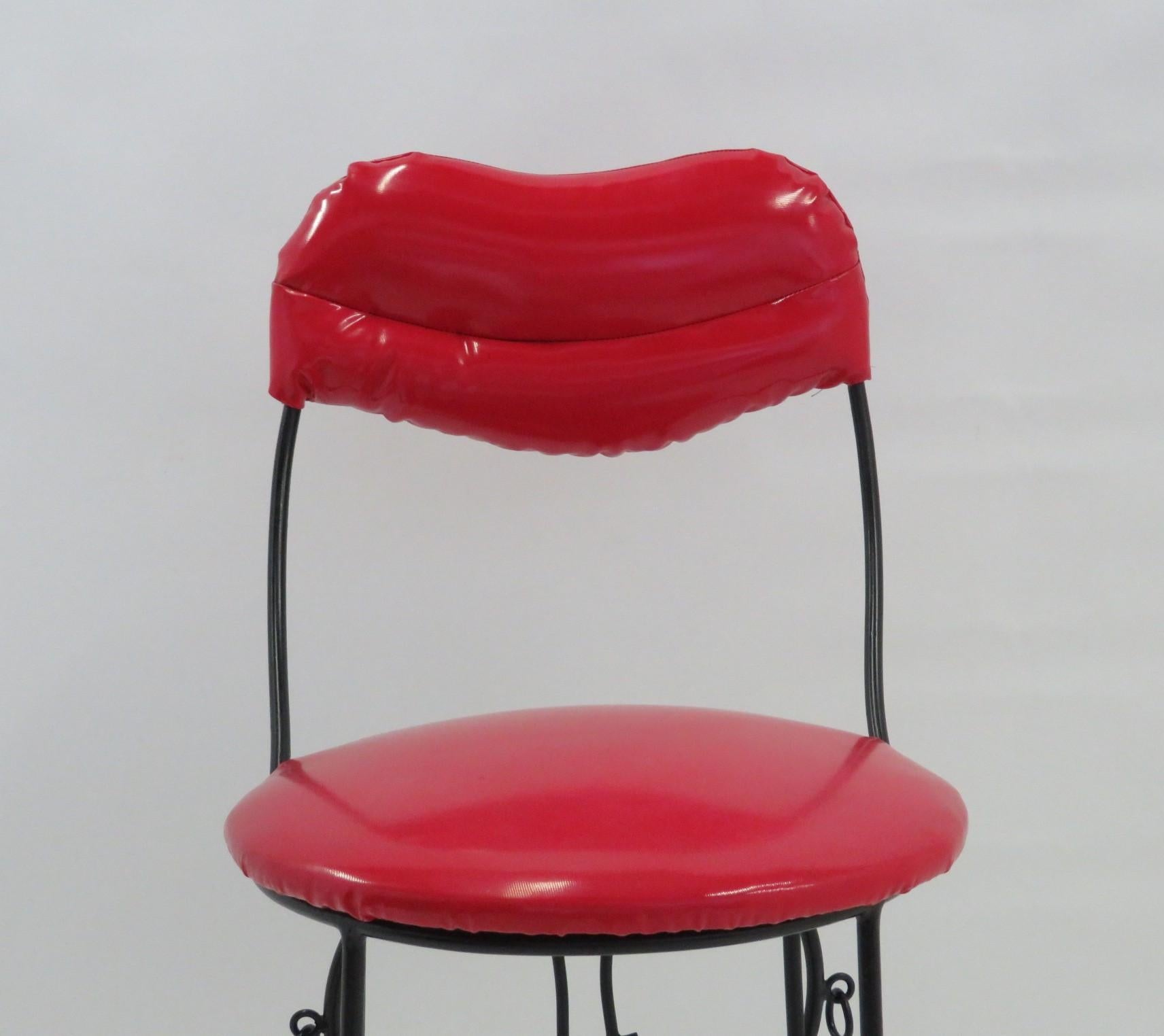  Modern Pair Figurative Bar Stools in the Manner of John Risley 1960s 3