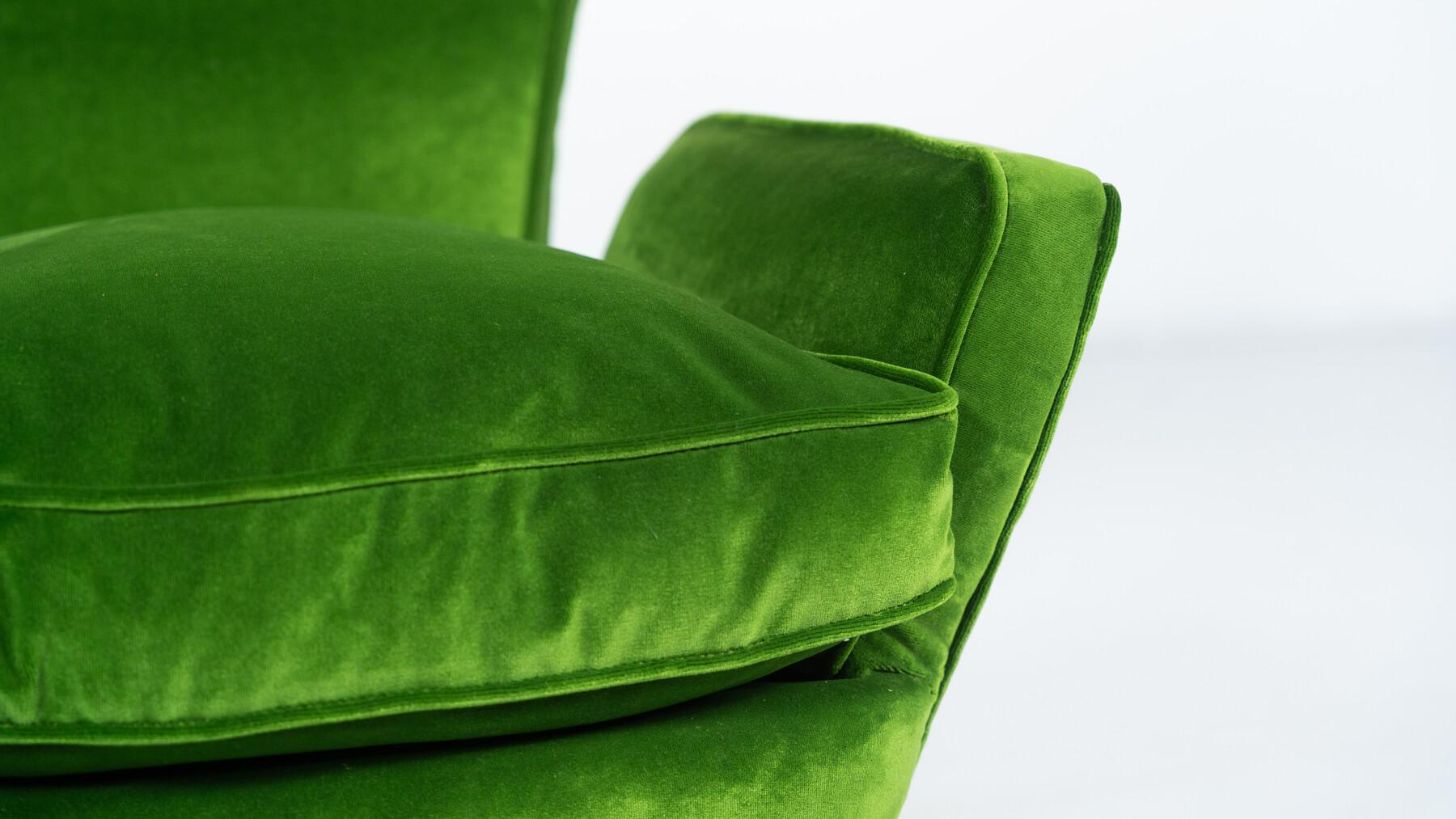 Modern Pair of Armchairs by Emilia Sala and Giorgio Madini - New Upholstery For Sale 9