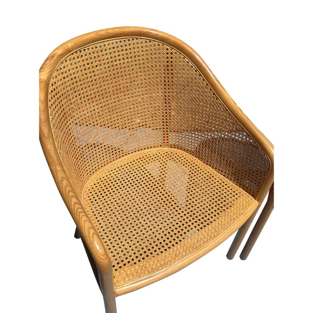 Americano Coppia di sedie moderne Cane Landmark di Ward Bennetts per Brickel in vendita