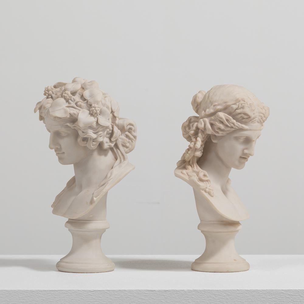 Modern Pair of Classical Marble Busts In Good Condition In London, GB
