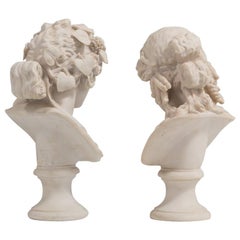 Modern Pair of Classical Marble Busts