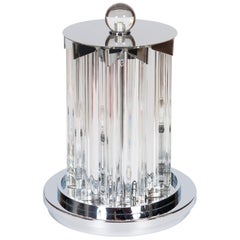 Modern Pair of Table Lamps in Murano Glass  Clear Color, Giovanni Dalla Fina