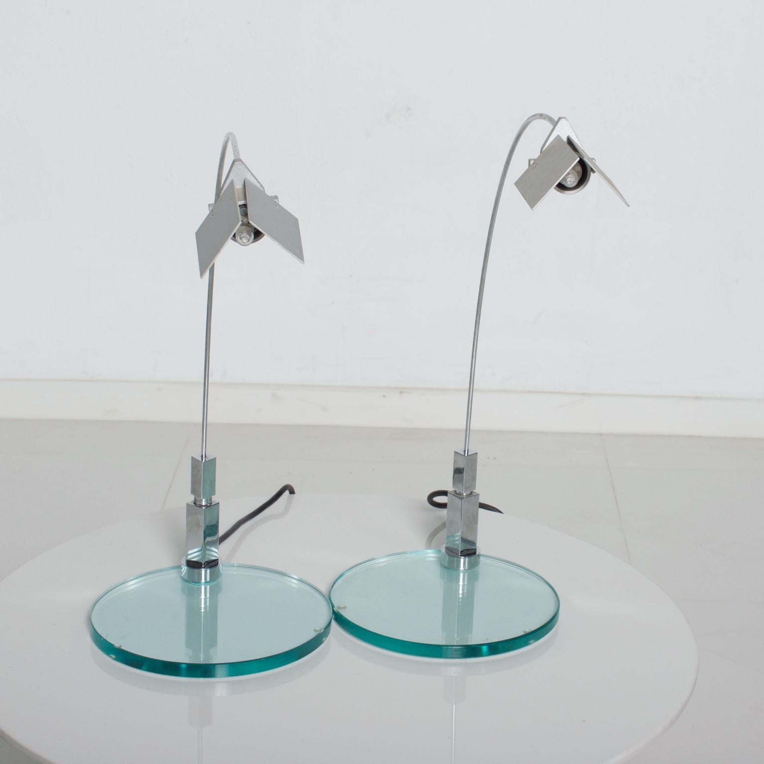 italien Paire de lampes de bureau Fontana Arte des années 1990, modèle Falena par Alvaro Siza, Italie