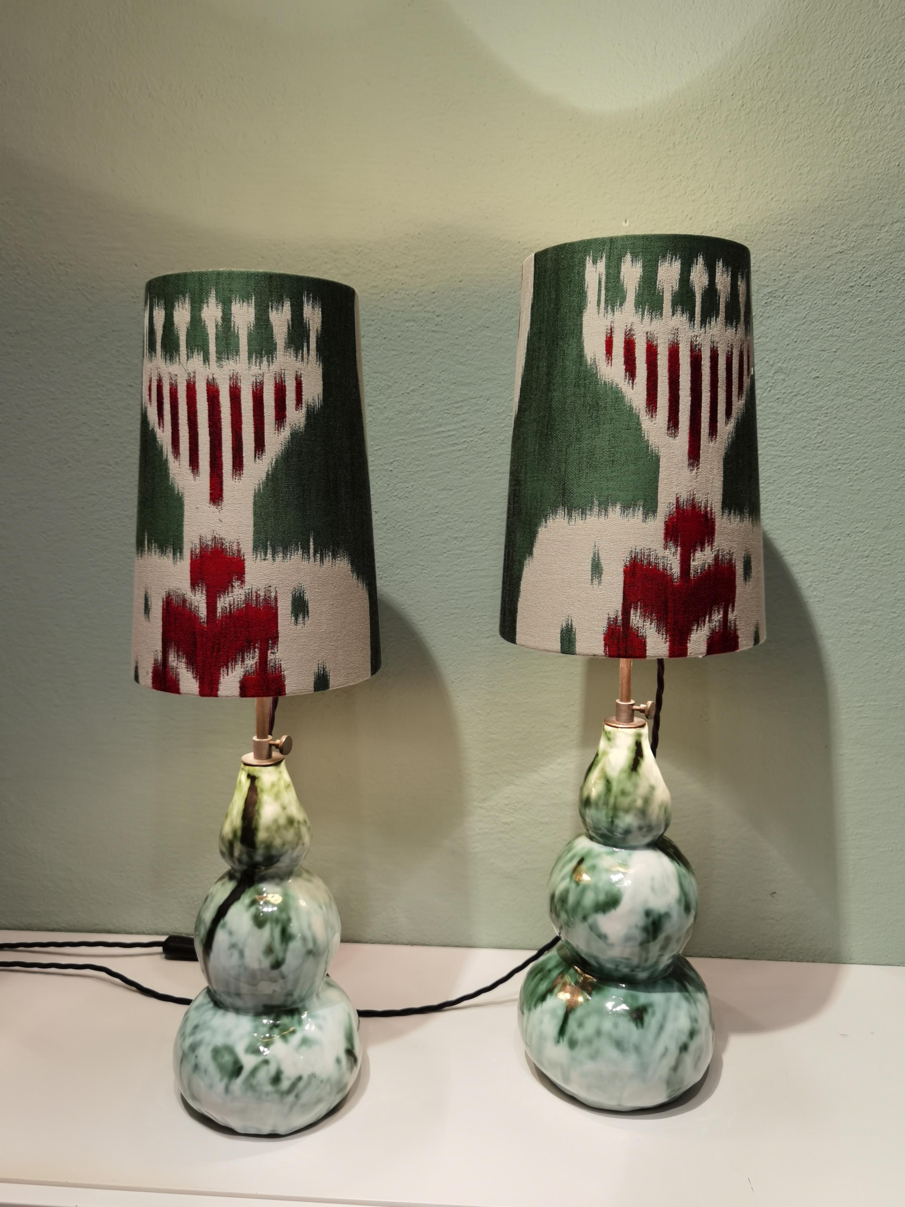 Mid-Century Modern Modern Pair of Handcrafted Table Lamps Pottery Sofina Boutique Kitzbühel