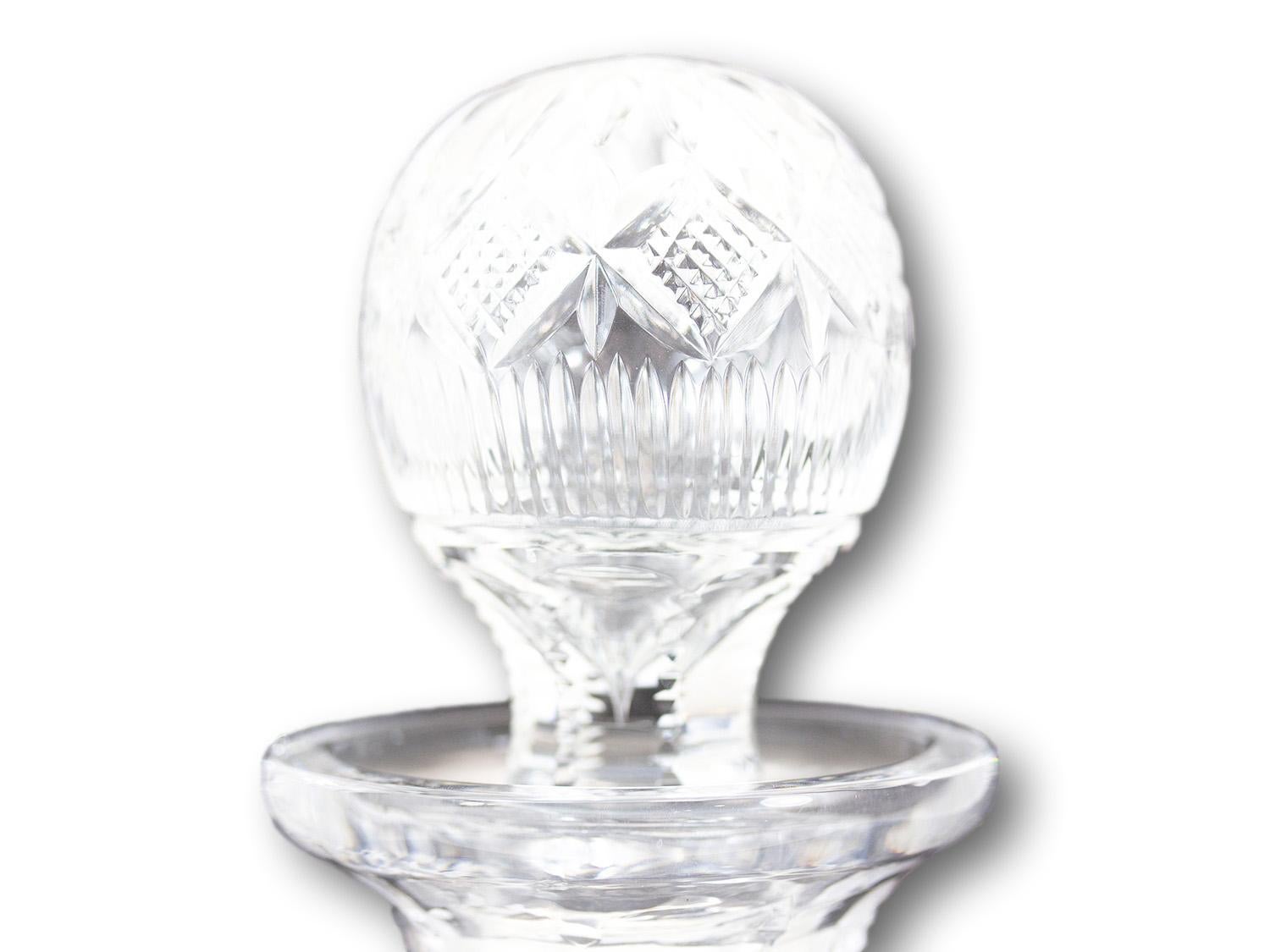 Modern Pair of Magnum Glass Decanters For Sale 7