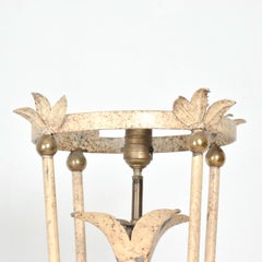 Style of James Mont Modern Fanciful Metal Torchiere Floor Lamps 1980s