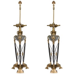 Modern Pair of Stylized Empire Table Lamps