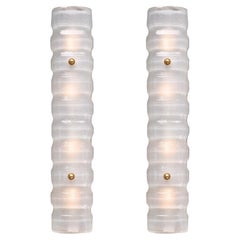 Applique in vetro di Murano bianco