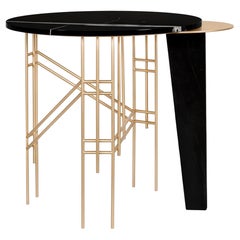Table d'appoint Palafita Sahara Noir Marbre, fabriquée à la main au Portugal par Greenapple