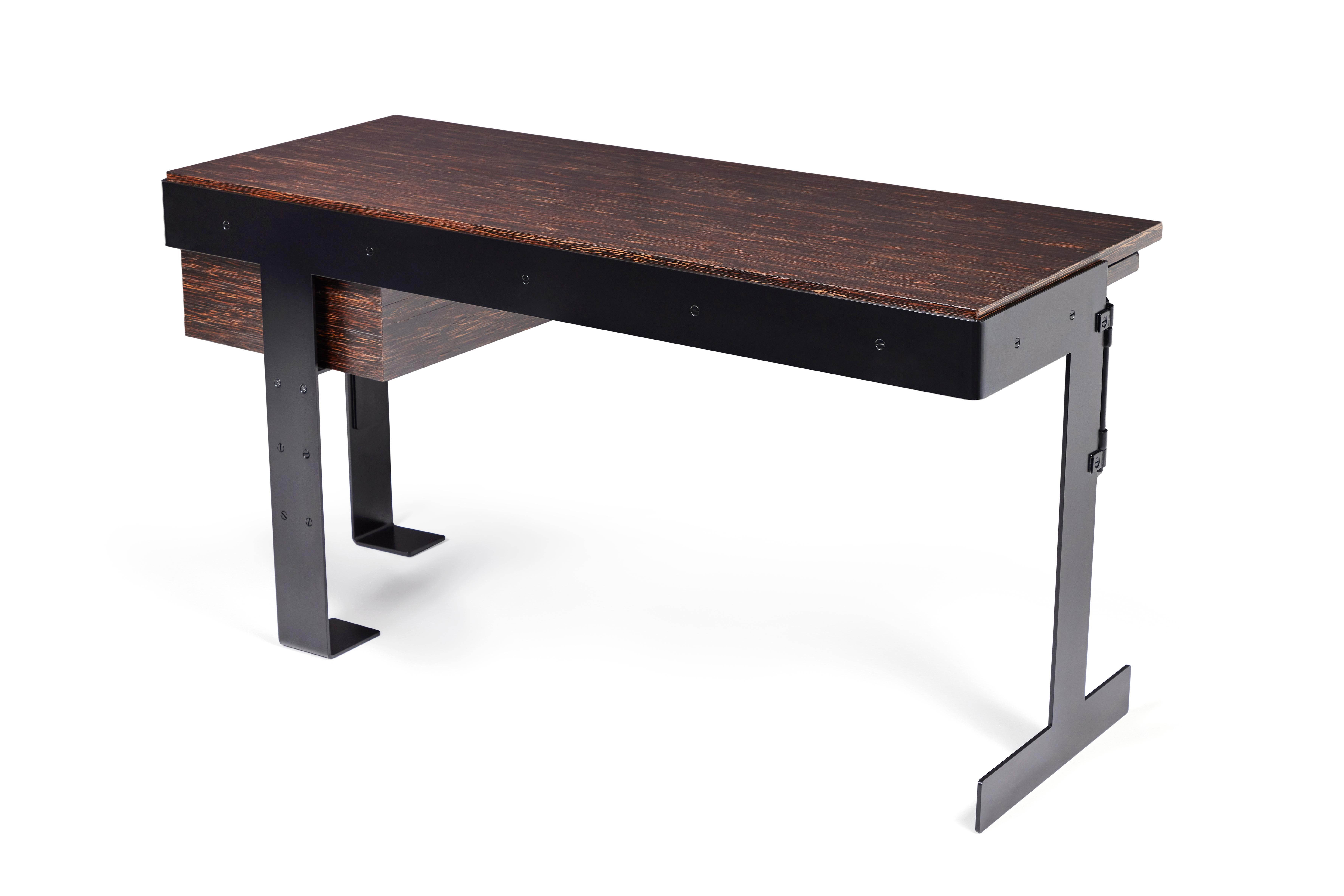 Modern Palmwood Desk in the style of Pierre Chareau For Sale 2