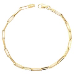 Modern Paperclip 18K Gold Chain Bracelet