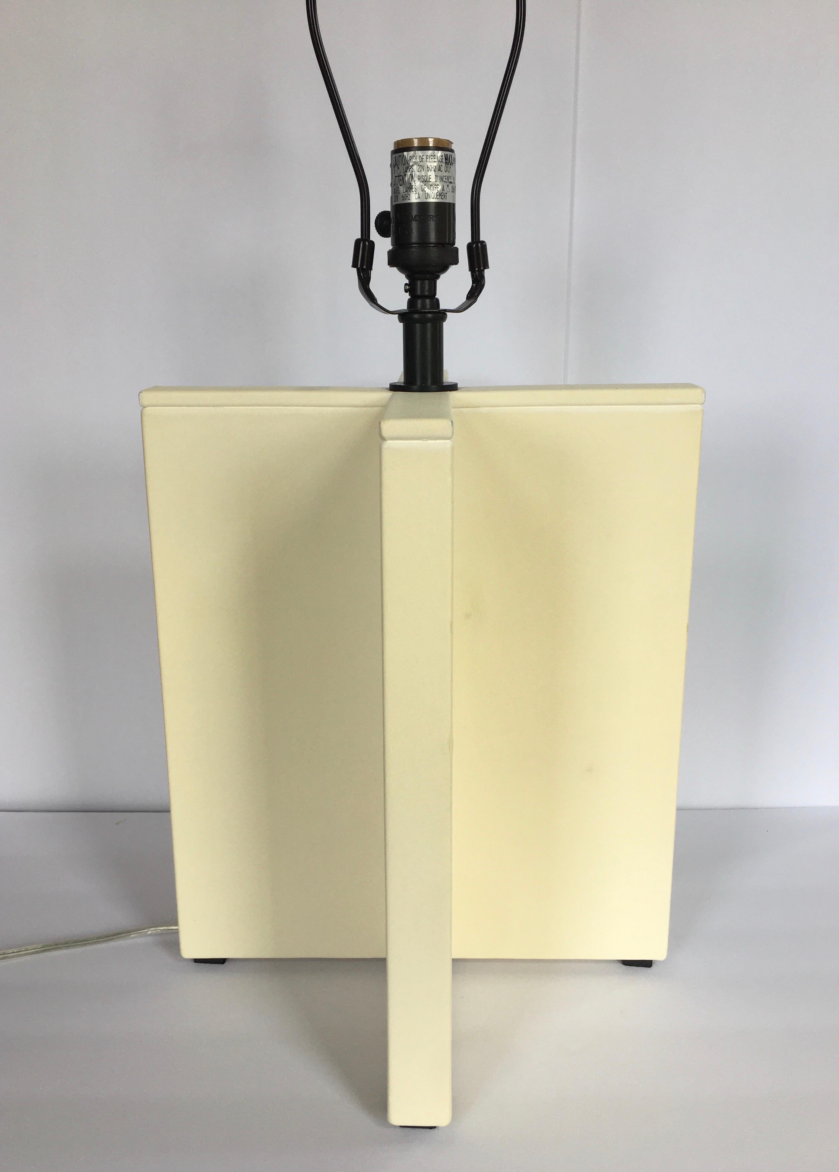 Contemporary Modern Parchment Goatskin Table Lamp
