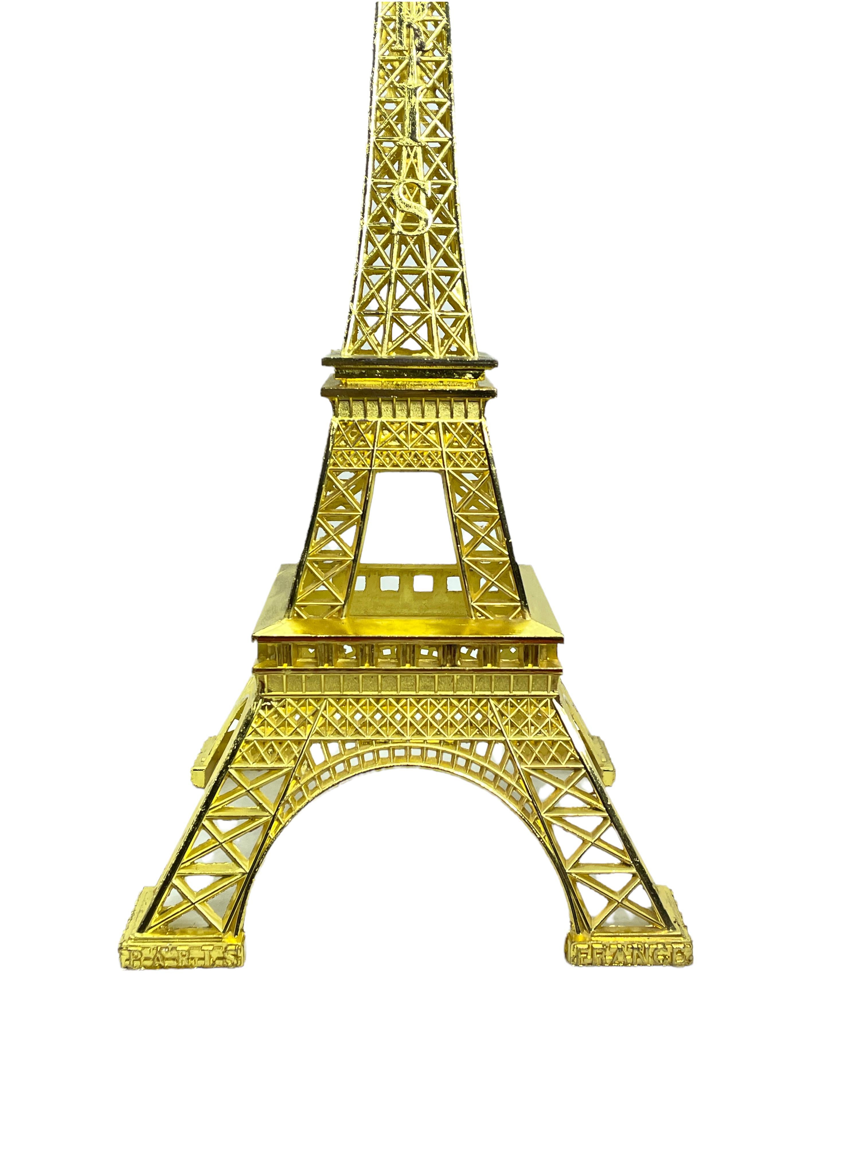 20th Century Modern Paris Eiffel Tower French Souvenir Building Metal, 1980s For Sale