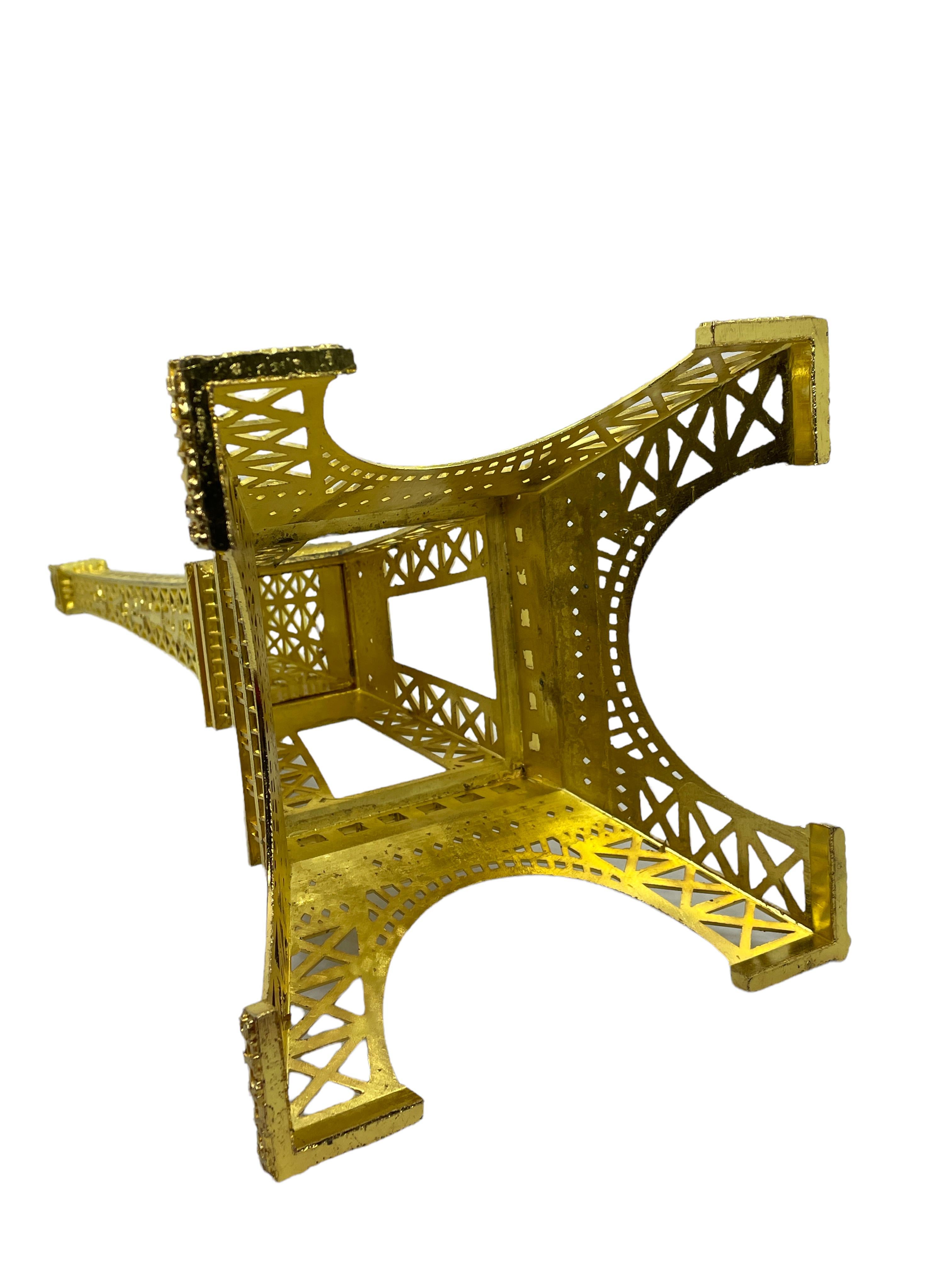 Modern Paris Eiffel Tower French Souvenir Building Metal, 1980s For Sale 5