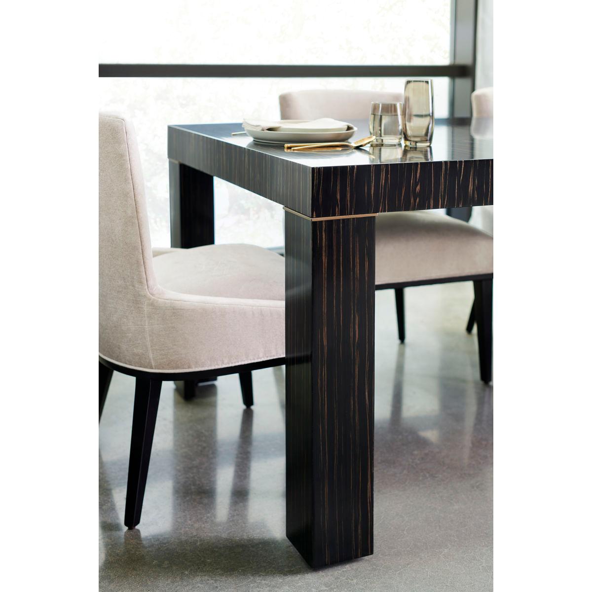 Wood Modern Parson Style Extension Dining Table For Sale
