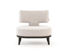 Modern Passione Armchair Made with Bouclé and Oak by Stylish Club