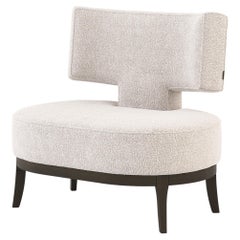 Modern Passione Armchair Made with Bouclé and Oak by Stylish Club