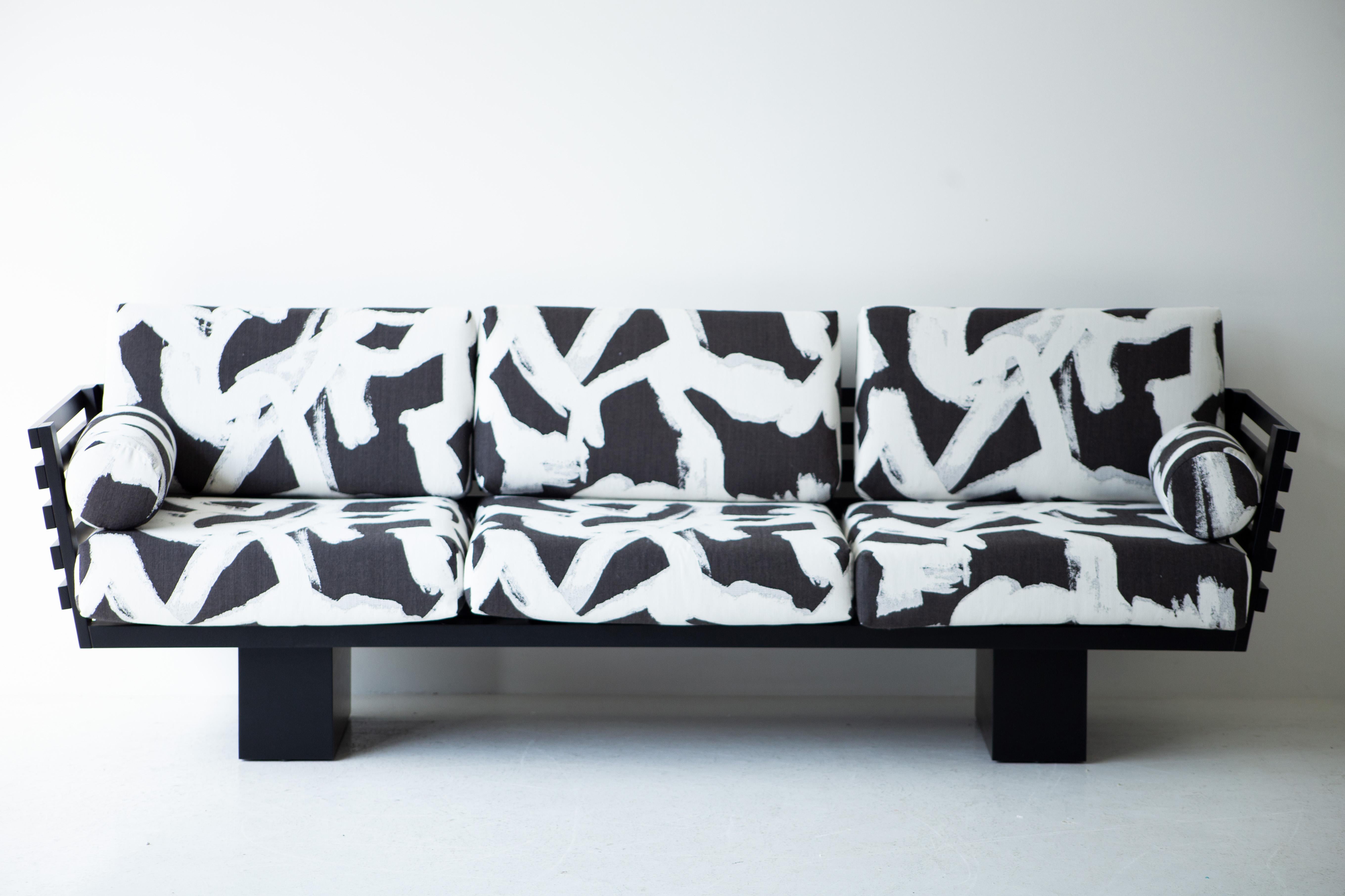 American Modern Patio Furniture, Suelo Slatted Sofa For Sale