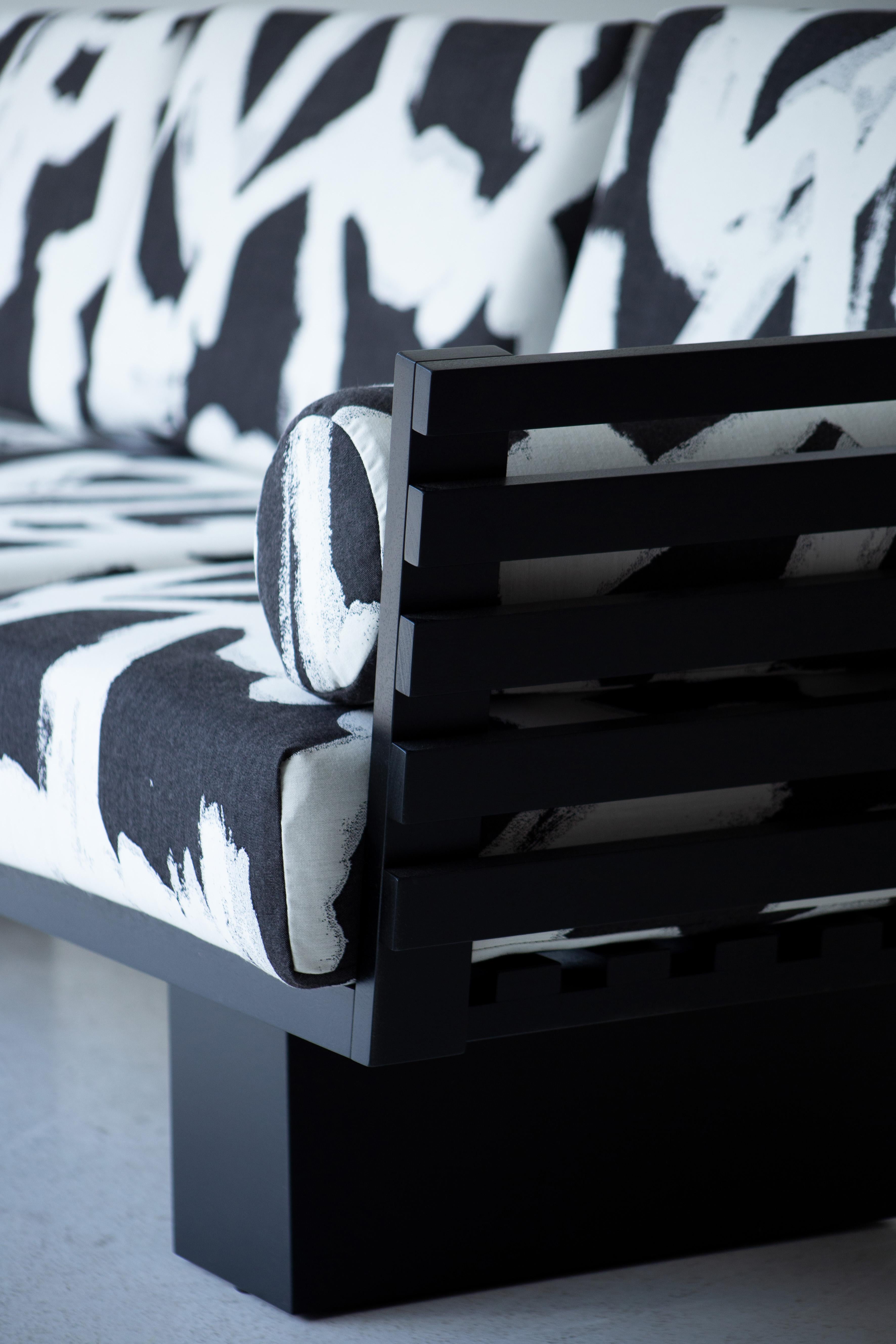 Contemporary Modern Patio Furniture, Suelo Slatted Sofa For Sale