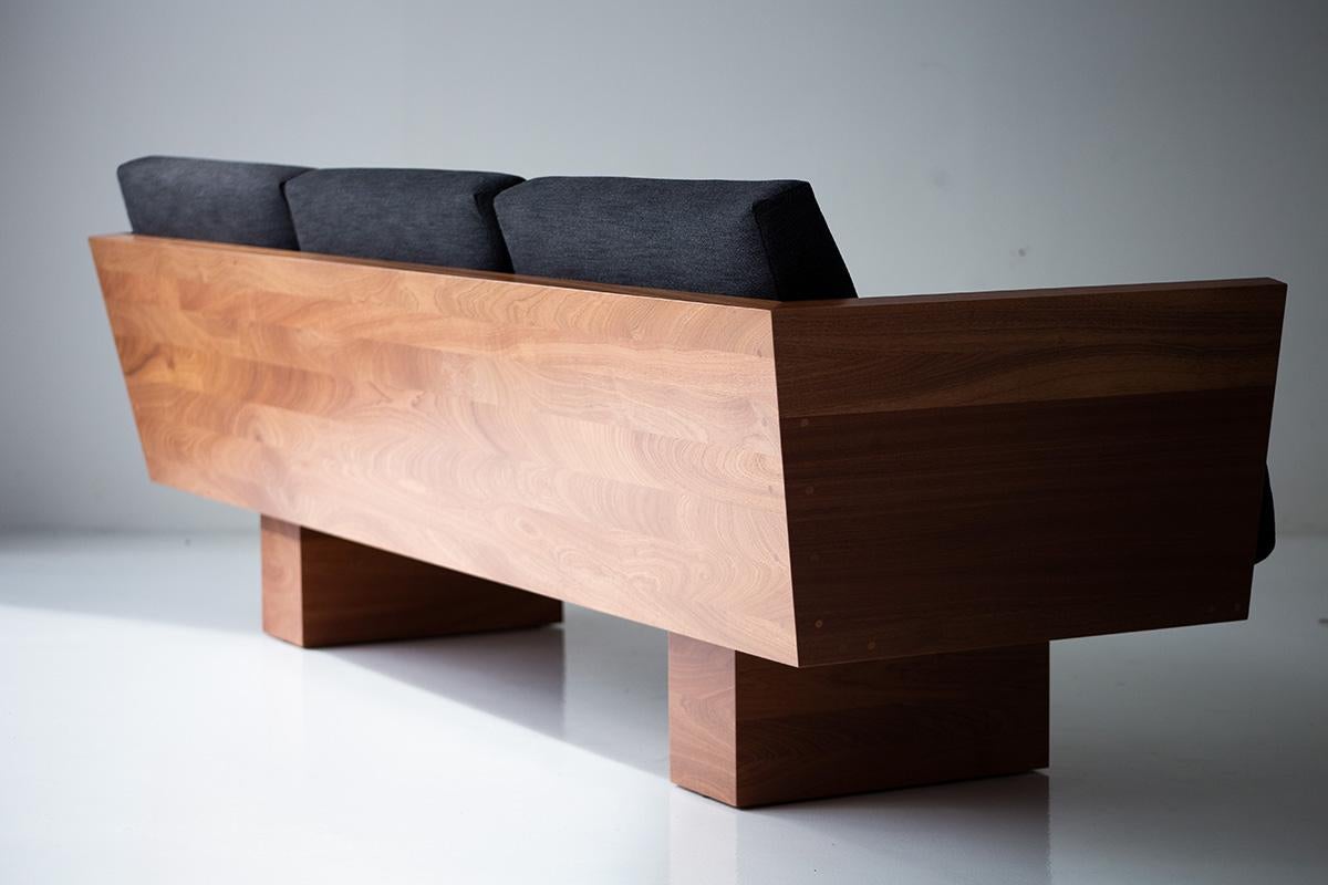 Mahogany Modern Patio Furniture, Suelo Sofa in Natural For Sale
